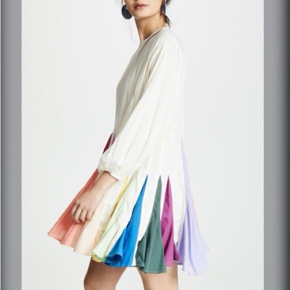 Rhode Resort Ella Mini Colorful Pleated Hem Dress - Picture 2 of 8